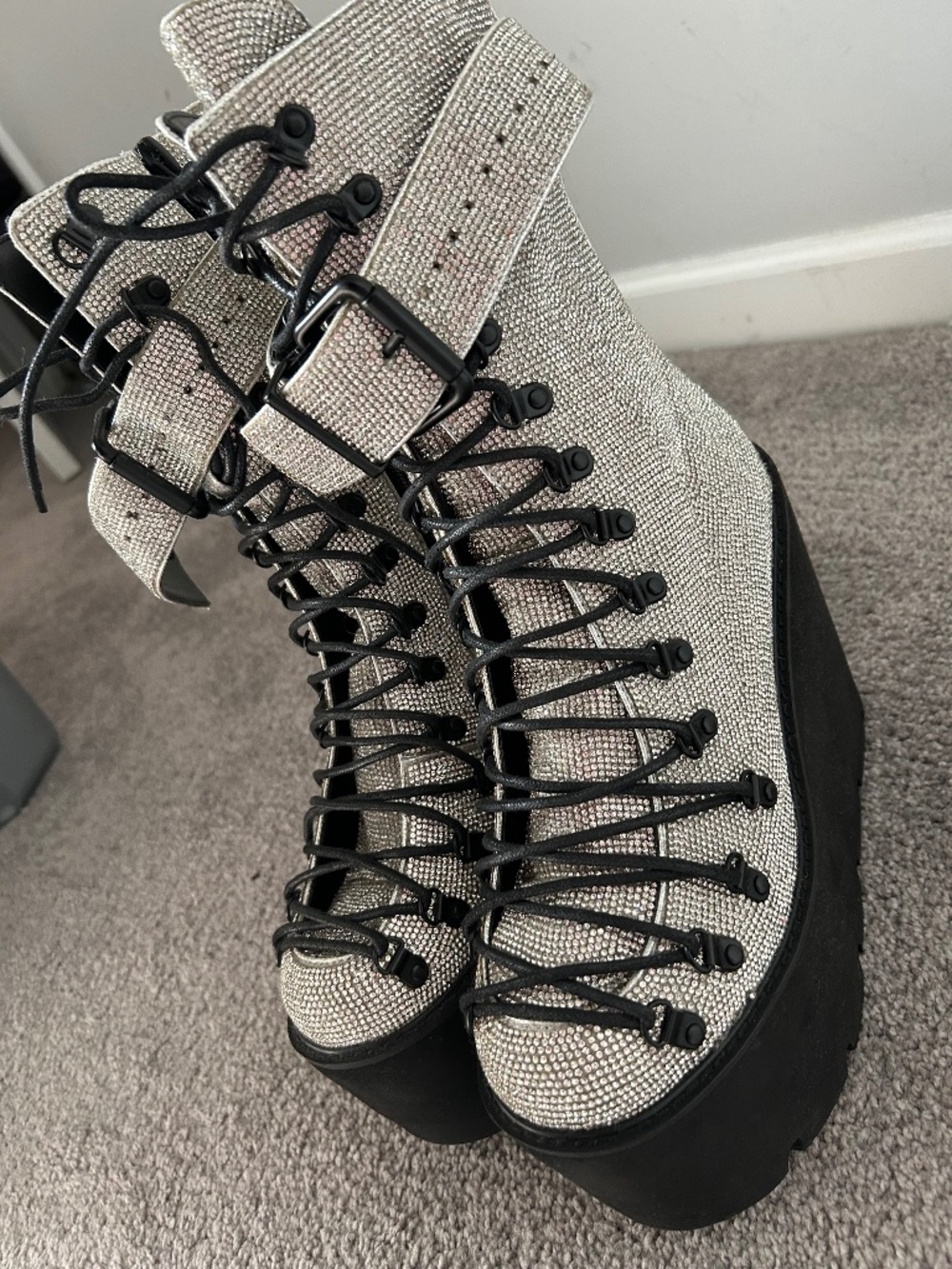Dollskill CRYSTAL TRAITOR BOOTS - SILVER